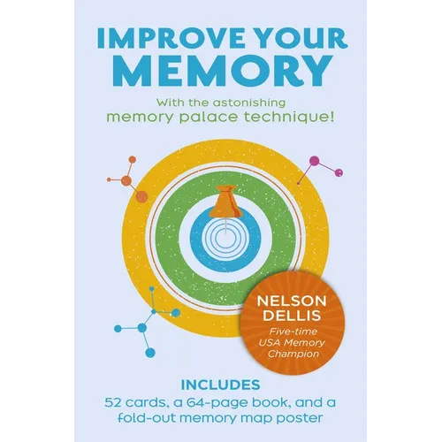 Improve Your Memory: With the Astonishing Memory Palace Technique: Includes 52 Cards, 64-Page Book, and a Fold-Out Memory Map Poster - Paperback