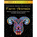 Farm Animals - Adult Coloring Book: Stress Relieving Designs for Adults Relaxation - Paperback