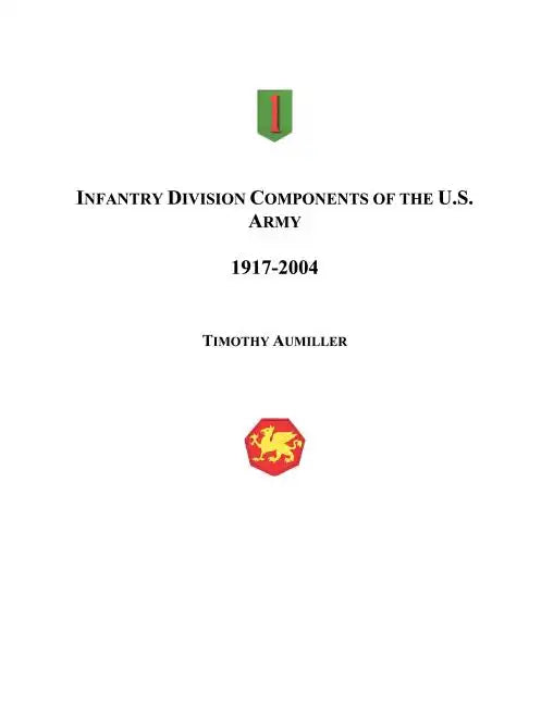 Infantry Division Components of the US Army - Paperback