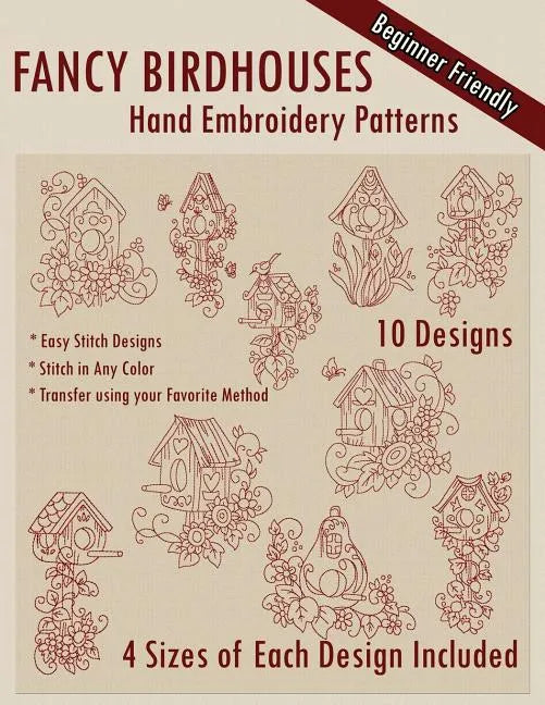 Fancy Birdhouses Hand Embroidery Patterns - Paperback