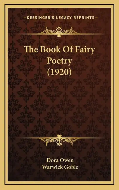 The Book of Fairy Poetry (1920) - Hardcover