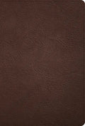 KJV Large Print Thinline Bible, Holman Handcrafted Collection, Brown Premium Goatskin - Leather