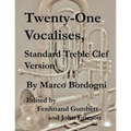 Twenty-One Vocalises, Standard Treble Clef Version - Paperback