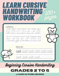 Learn Cursive Handwriting Workbook: Cursive Practice Book for Kids in 2nd, 3rd, or 4th Grade; Notebook for Learning Cursive Alphabet and Word Handwrit - Paperback