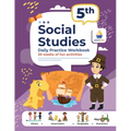 5th Grade Social Studies: Daily Practice Workbook 20 Weeks of Fun Activities History Government Geography Economics + Video Explanations for Eac - Paperback