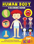 Human Body Coloring Book for Kids: Anatomy and 5 Senses Activity Learning Work for Boys and Girls - Paperback