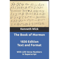 The Book of Mormon: 1830 Text and Format With LDS Verse Numbers - Paperback