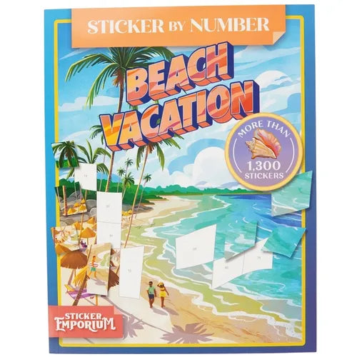 Sticker by Number Beach Vacation: Sticker Emporium - Paperback