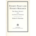 Poverty Policy and Poverty Research (1976. Corr. 5th Printing) - Paperback