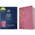 KJV Life Application Study Bible, Third Edition, Large Print (Leatherlike, Peony Pink, Red Letter) - Imitation Leather