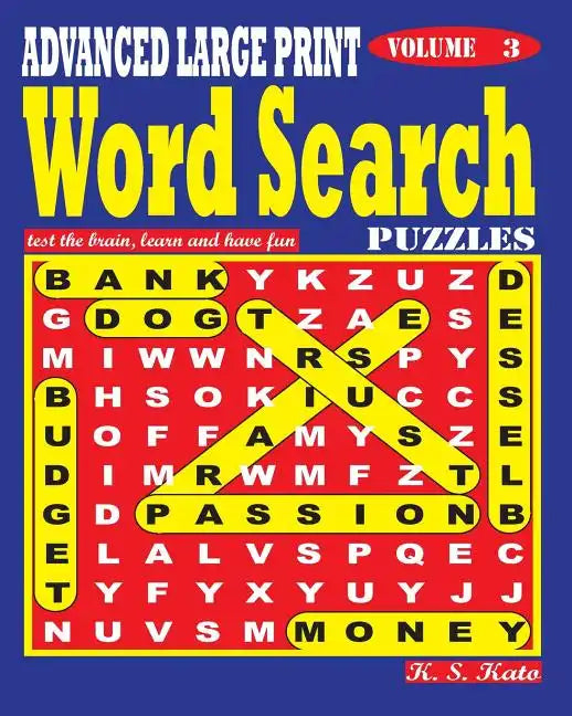ADVANCED LARGE PRINT Word Search Puzzles. Vol. 3 - Paperback