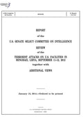 REPORT of the U.S. SENATE SELECT COMMITTEE ON INTELLIGENCE: REVIEW of the TERRORIST ATTACKS ON U.S. FACILITIES IN BENGHAZI, LIBYA, SEPTEMBER 11-12, 20 - Paperback