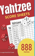 Yahtzee Score Sheets: 888 Games in Large Print 8.5"x11" Cards - Hardcover