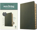 NLT Thinline Reference Bible, Filament Enabled (Genuine Leather, Olive Green, Indexed, Red Letter) - Leather