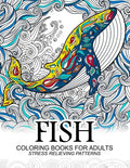 Fish Coloring Books for adults: dolphins, Whale, Shark in the sea Design - Paperback