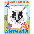 Scissor Skills Animals: Practice Cut And Glue Activity Book For Kids Ages 3-5 - Paperback