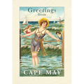 Vintage Lined Notebook Greetings from Cape May, New Jersey - Paperback