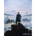 Wanderer Above the Sea of Fog Planner 2021: Caspar David Friedrich Painting Artistic Romantic Year Agenda: for Daily Meetings, Weekly Appointments, Sc - Paperback