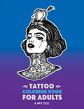 Tattoo Coloring Books For Adults: Stress Relieving Adult Coloring Book for Men & Women, Detailed Tattoo Designs of Animals, Lions, Tigers, Eagles, Sna - Paperback