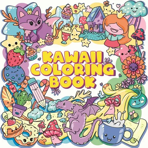 Kawaii Coloring Book: For Teens & Adults - Paperback