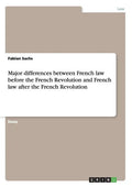 Major differences between French law before the French Revolution and French law after the French Revolution - Paperback