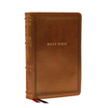 NKJV Large Print Reference Bible, Brown Leathersoft, Red Letter, Comfort Print (Sovereign Collection): Holy Bible, New King James Version - Imitation Leather