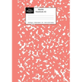 Marble Notebook A5: Coral Pink Marble Wide Ruled Journal - Paperback