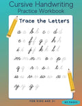 Cursive Handwriting Practice Workbook - Trace the Letters for Kids Age 3+ - 80 Pages: Preschool writing Workbook - Kindergarten and Kids Ages 3+ - Paperback