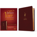 Biblia de Estudio del Diario Vivir Rvr60, Letra Grande (Sentipiel, Vino Tinto, Letra Roja) - Imitation Leather