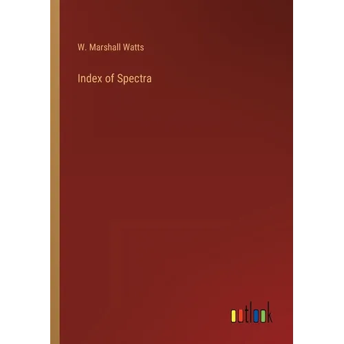 Index of Spectra - Paperback