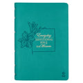 NLT Holy Bible Everyday Devotional Bible for Women New Living Translation Vegan Leather, Teal Debossed - Leather