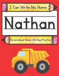 I Can Write My Name: Nathan: Personalized Name Writing Book - Paperback
