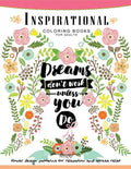 Inspirational Coloring Book for Adults: Flower, Floral and Animals Design with positive quotes - Paperback