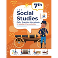 7th Grade Social Studies: Daily Practice Workbook 20 Weeks of Fun Activities History Government Geography Economics + Video Explanations for Eac - Paperback