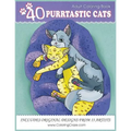 Adult Coloring Book: 40 Purrtastic Cats, Stress Relieving Coloring Pages For Adults By ColoringCraze - Paperback