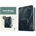 NLT Personal Size Giant Print Bible, Filament Enabled (Leatherlike, Navy Vines, Indexed, Red Letter) - Imitation Leather