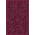 ESV Value Compact Bible (Trutone, Raspberry, Floral Design) - Imitation Leather