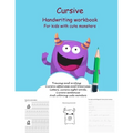 Cursive Handwriting Workbook For kids With cute monsters: Cursive for beginners workbook. Cursive letter tracing book. Cursive sight words and sentenc - Paperback
