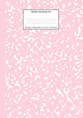 Marble Notebook A4: Pastel Pink College Ruled Journal - Paperback
