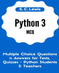 Python 3 MCQ - Multiple Choice Questions n Answers for Tests, Quizzes - Python Students & Teachers: Python3 Programming Jobs QA - Paperback