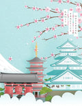Kanji Practice Notebook: Japanese Landmark Cover - Japanese Kanji Practice Paper - Writing Workbook for Students and Beginners - Genkouyoushi Notebook - Paperback