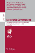 Electronic Government: 21st Ifip Wg 8.5 International Conference, Egov 2022, Linköping, Sweden, September 6-8, 2022, Proceedings - Paperback
