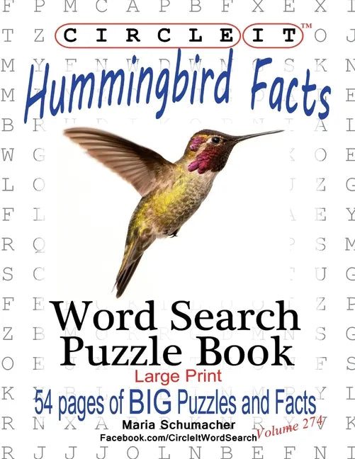 Circle It, Hummingbird Facts, Word Search, Puzzle Book - Paperback