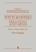 Wittgenstein: Meaning and Mind, Volume 3 of an Analytical Commentary on the Philosophical Investigations, Part II: Exegesis 243-247 - Paperback