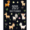 Goat Planner 2025: Daily Organizer: January-December (12 Months) Beautiful Agenda with Cute Farm Animals - Paperback