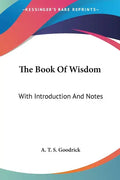 The Book Of Wisdom: With Introduction And Notes - Paperback