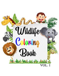Wildlife Coloring Book: Wildlife coloring book for kids, 46 Animals big & Jumbo coloring book, Kids ages 2-4, early learning, Preschool and Ki - Paperback
