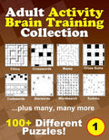 Adult Activity Brain Training Puzzle Collection: A relaxing compendium of favorite, brain teaser puzzles for adults, series 1 - Paperback