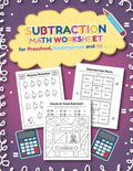 Subtration Math Worksheet for Preschool, Kindergarten and 1st grade: 25 Fun Designs For Boys And Girls - Educational Worksheets - Paperback