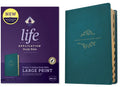 NKJV Life Application Study Bible, Third Edition, Large Print (Leatherlike, Teal Blue, Indexed, Red Letter) - Imitation Leather